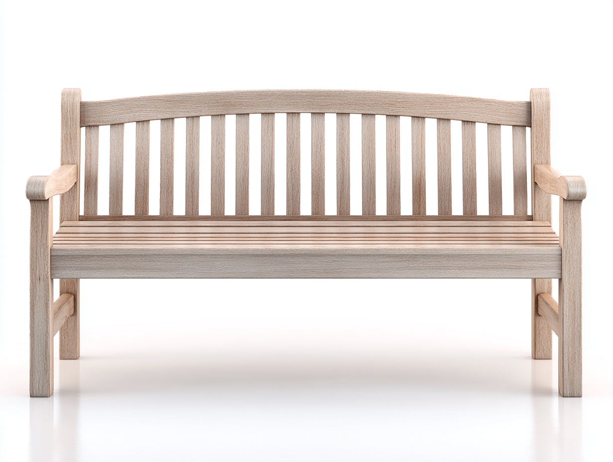 Panche da giardino - Legno - 156x62x91 cm - Grigio sabbia - Design minimalista