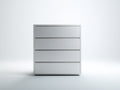 Cassettiera - Legno - 80 x 42 x 105 cm - Bianco - Stile minimalista