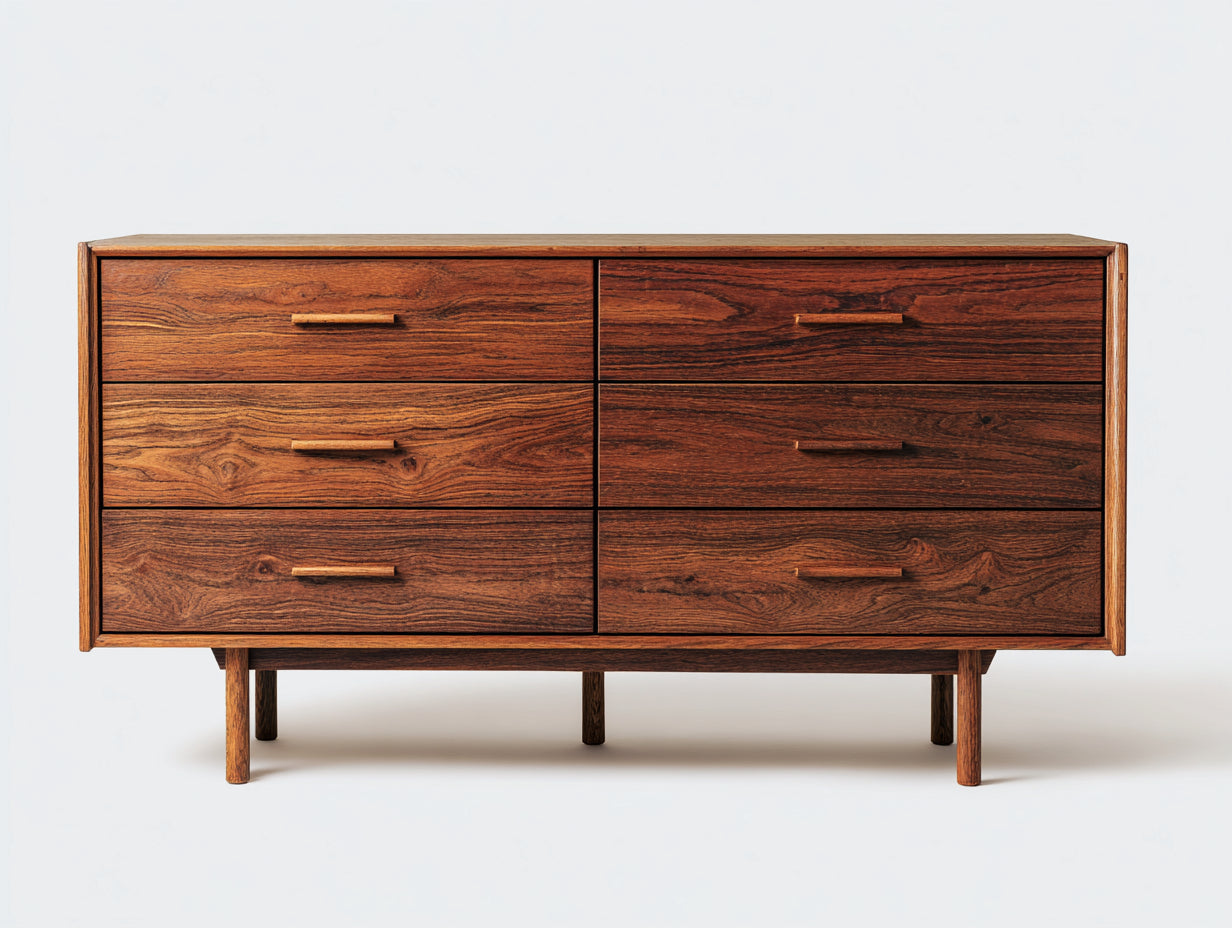 Cassettiera - Legno - 155 x 45 x 88 cm - Marrone - Stile moderno
