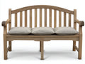 Panche da giardino - Legno-Tessuto - 164x63x95 cm - Marrone naturale-Grigio tortora - Stile classico