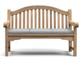 Panche da giardino - Legno-Tessuto - 162x62x94 cm - Marrone naturale-Grigio medio - Stile classico