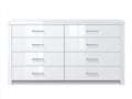 Cassettiera - Legno-Metallo - 160 x 45 x 90 cm - Bianco - Stile moderno