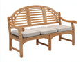 Panche da giardino - Legno-Tessuto - 172x66x100 cm - Marrone dorato-Beige chiaro - Design a griglia