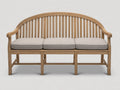 Panche da giardino - Legno-Tessuto - 178x66x101 cm - Marrone chiaro-Beige - Design arcuato