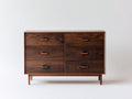 Cassettiera - Legno - 130 x 45 x 90 cm - Marrone scuro - Stile moderno