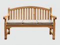 Panche da giardino - Legno-Tessuto - 155x61x92 cm - Marrone miele-Crema - Stile minimalista