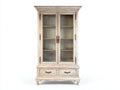 Vetrina - Legno-Vetro-Metallo - 98 x 44 x 194 cm - Bianco - Stile classico