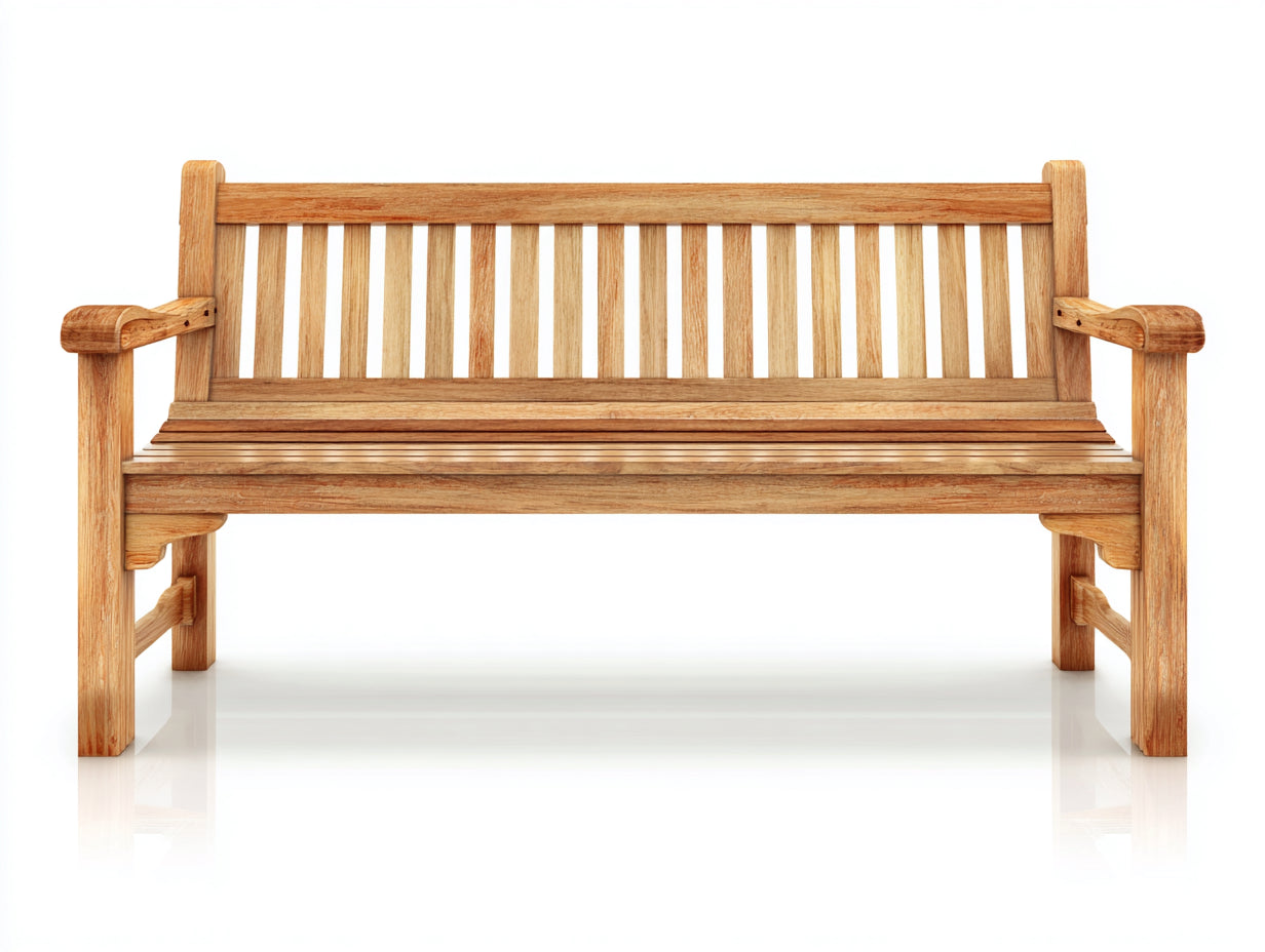 Panche da giardino - Legno - 150x61x90 cm - Marrone miele - Stile classico