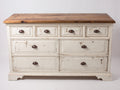 Cassettiera - Legno - 140 x 48 x 92 cm - Bianco-Marrone - Stile rustico