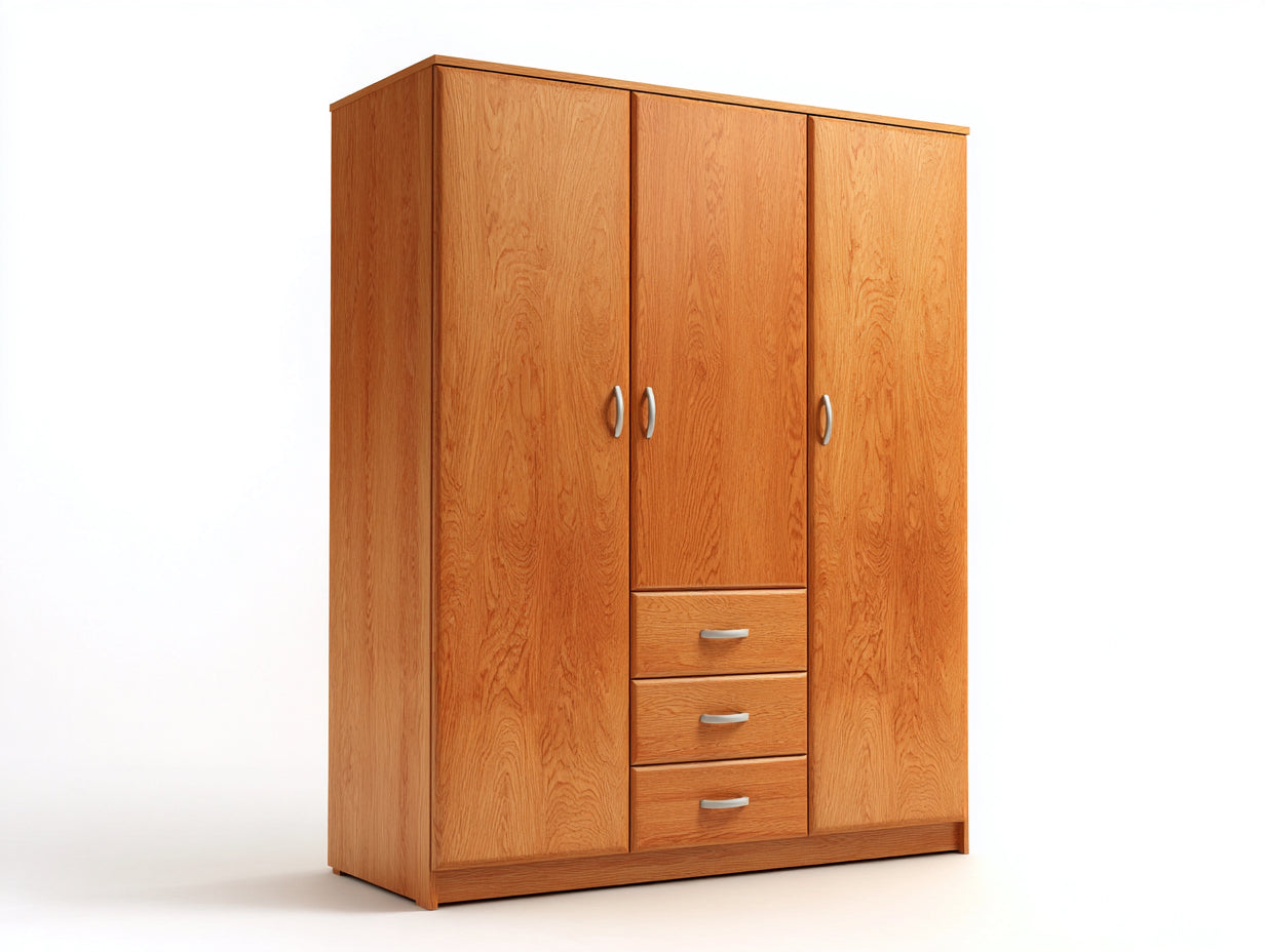 Armadio - Pannelli in legno - 150 x 55 x 200 cm - rovere naturale - stile contemporaneo