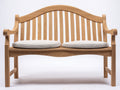 Panche da giardino - Legno-Tessuto - 130x60x95 cm - Marrone naturale-Grigio chiaro - Stile classico
