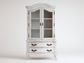 Vetrina - Legno-Vetro-Metallo - 102 x 45 x 196 cm - Bianco - Stile classico