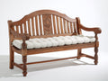 Panche da giardino - Legno-Tessuto - 158x64x97 cm - Marrone caldo-Avorio - Design decorativo