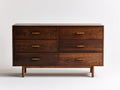 Cassettiera - Legno - 145 x 45 x 90 cm - Marrone scuro - Stile retrò
